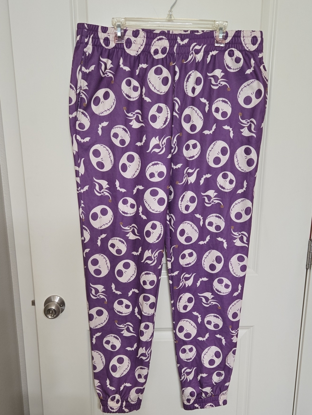 Disney Purple Pajama Pants with White Character Faces